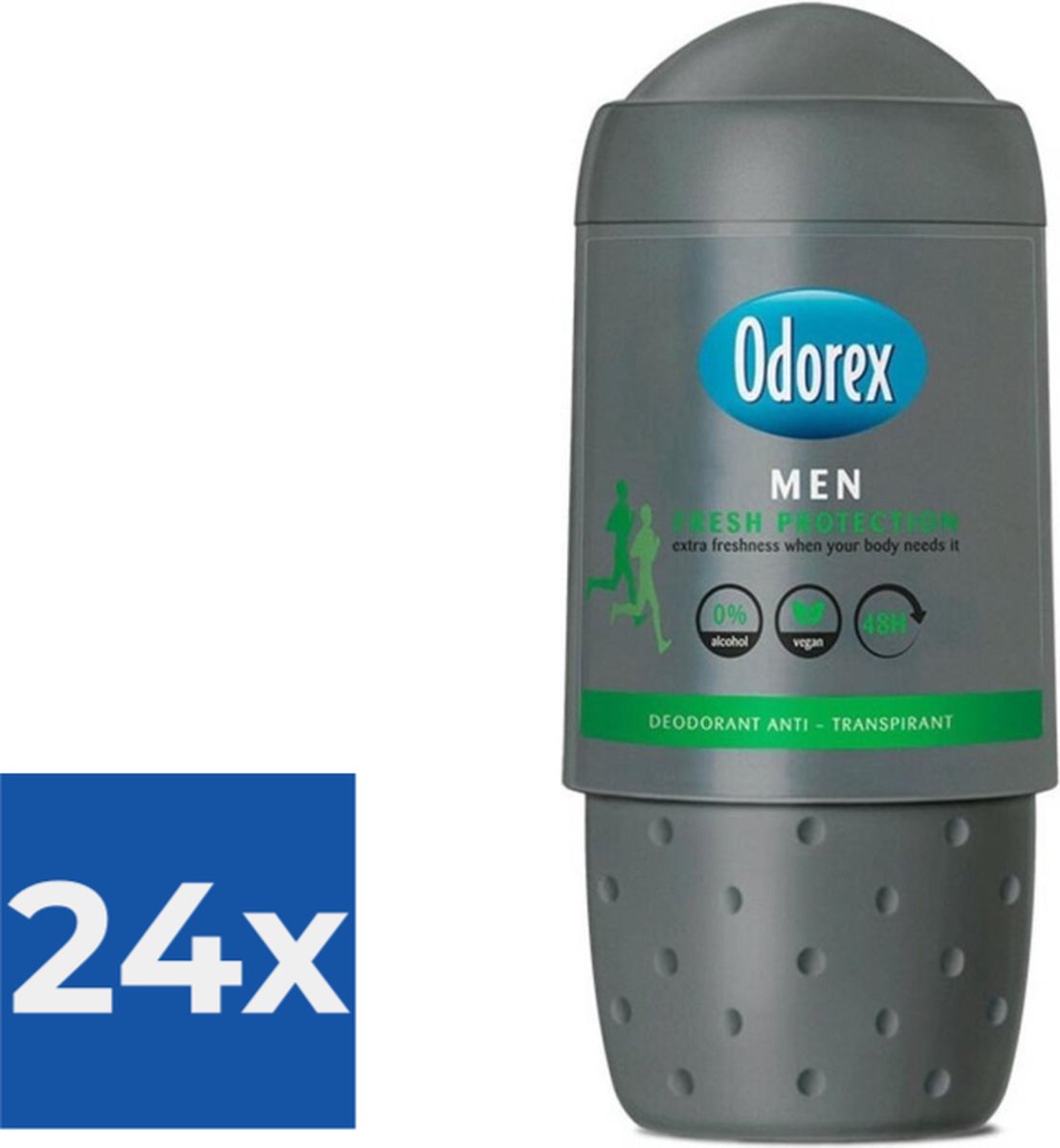 Goedkoopste Odorex Deo Roll-on Men - Fresh Protection 50 ml - Voordeelverpakking 24 stuks