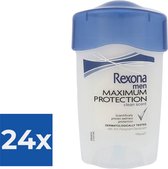 Rexona Maximum Protection Clean Scent Men - 45 ml - Deodorant Stick - Voordeelverpakking 24 stuks