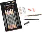 COPIC Marker Ciao 5+1 Set Huidskleuren - Professionele Markers 6 Stuks - Stiften Set Voor Tekenen En Ontwerpen