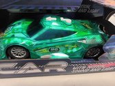 Speelgoedauto - car - race wagen - Auto met beweging, geluid en licht - groen