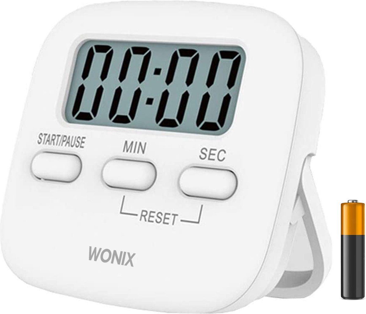 Wonix® kookwekker digitaal - Digitale timer - Magneet - Eierwekker - Wit - Wonix®