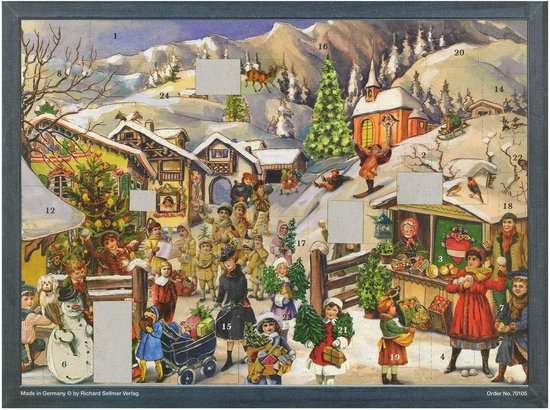 Adventskalender Bergdorp in de Sneeuw