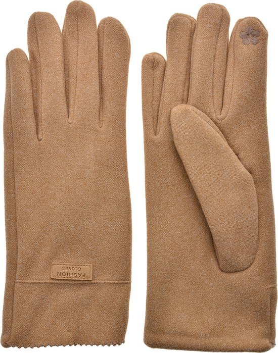 Clayre & Eef Handschoenen Winter 9x24 cm Bruin Polyester