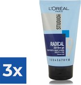 L'Oréal Paris Studio Line Radical 24h Fibre Gel - 150 ml - Extreme Hold - Voordeelverpakking 3 stuks