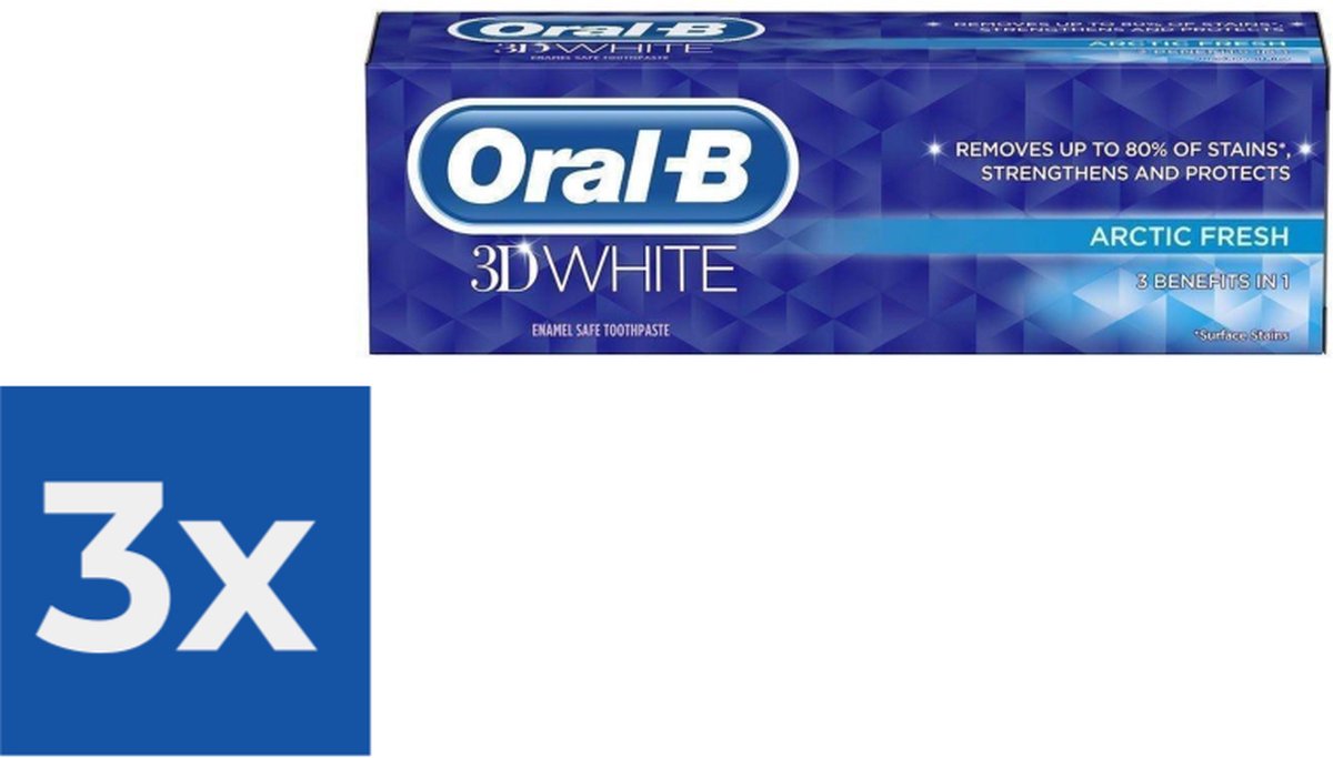 Goedkoopste Oral-B Tandpasta - 3D White Arctic Fresh - 3 x 75 ml