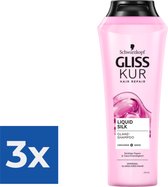 Gliss-Kur Shampoo  Liquid Silk 250 ml - Voordeelverpakking 3 stuks