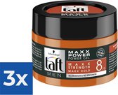 Taft Men Power Gel Maxx Power Hold 8 250 ml - Voordeelverpakking 3 stuks