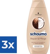 Schwarzkopf Shampoo 400ml Repair & Care - Voordeelverpakking 3 stuks