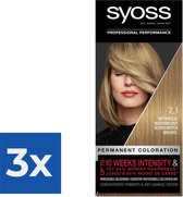 Syoss Color baseline 7-1 Natuurlijk Midden Blond - Voordeelverpakking 3 stuks