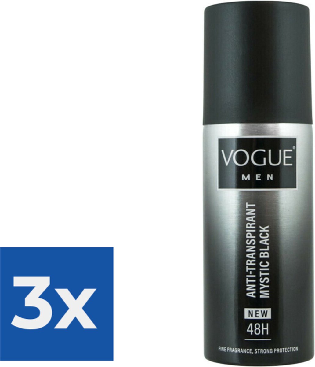 Goedkoopste Vogue Anti-Transpirant Mystic Black 150 ml - Voordeelverpakking 3 stuks
