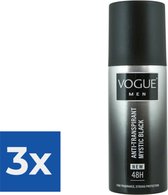 Vogue Anti-Transpirant Mystic Black 150 ml - Voordeelverpakking 3 stuks