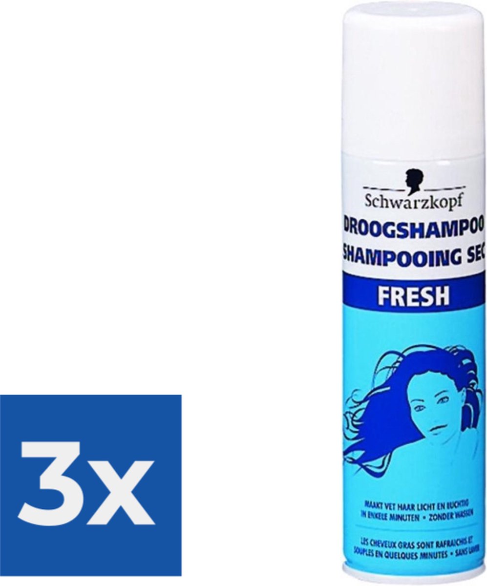 Bol.com Schwarzkopf - Shampoo - Droogshampoo - Fresh - 150ml x 3 aanbieding