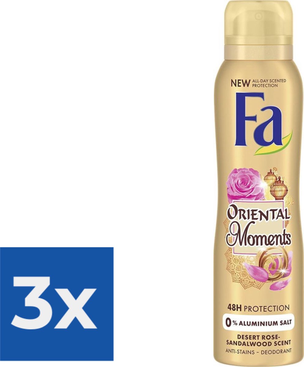 Goedkoopste Fa Oriental Moments Deodorant Spray 150ml - Voordeelverpakking 3 stuks