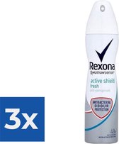 Rexona Deospray  Active Protection + Fresh 150 ml - Voordeelverpakking 3 stuks