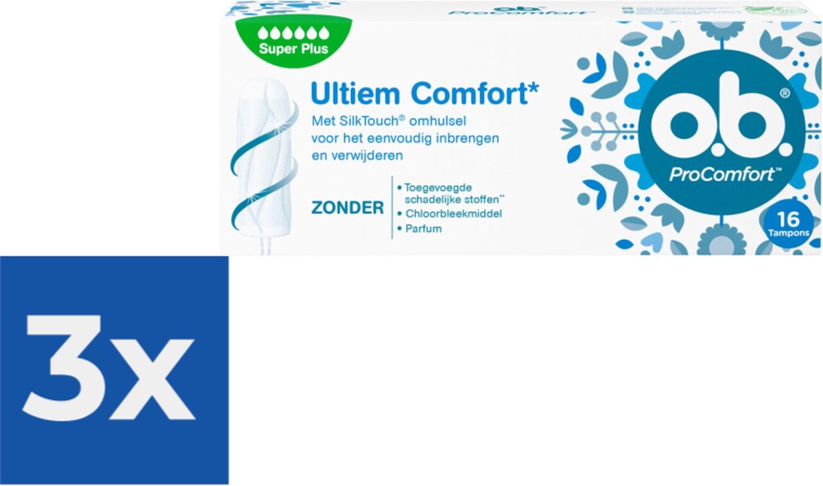 o.b. ProComfort Super Plus 16 stuks - Voordeelverpakking 3 x 16 stuks