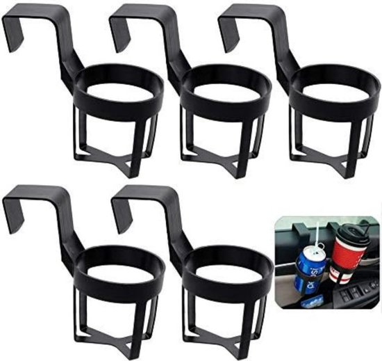 Universele Auto Drink Cup Houder, Draagbare Verstelbare Auto Air Vent Mount Stand Zwart Auto Voertuig Cup Kan Drinken Fles Houders voor Water Fles Koffie Cups Thermos Cups Drank Blikken