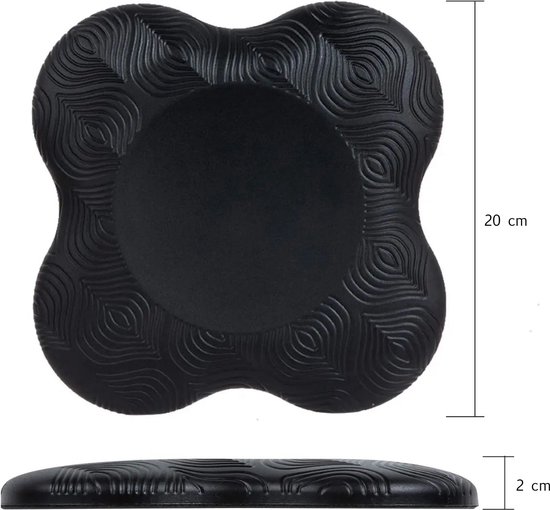 Yoga Knie Kussen - Kniemat - Kussen - Knee Pads - Kniestukken - Kniebeschermers - Sport - Fitness - Workout - Pilates - Zwart - ATHLIX van Merkloos — afbeelding 3