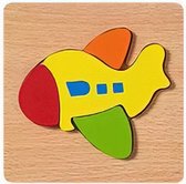 Ainy Montessori legpuzzels - vliegtuig - educatief speelgoed voor motoriek en vormherkenning | 4 puzzel stukjes | puzzels geschikt voor peuters en kleuters vanaf 1 2 3 4 Jaar - Ideaal kindercadeau voor meisjes en jongens