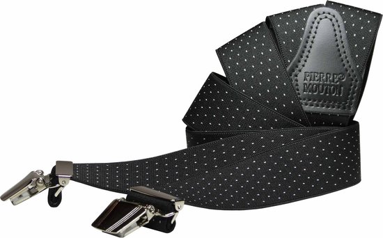 Pierre Mouton - Bretelles - Pin-point Zwart