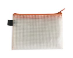 ACROPAQ Documententas – 5 stuks – 13 x 19 cm – Ritssluiting & waterdicht – Documententas oranje – Documenten tas