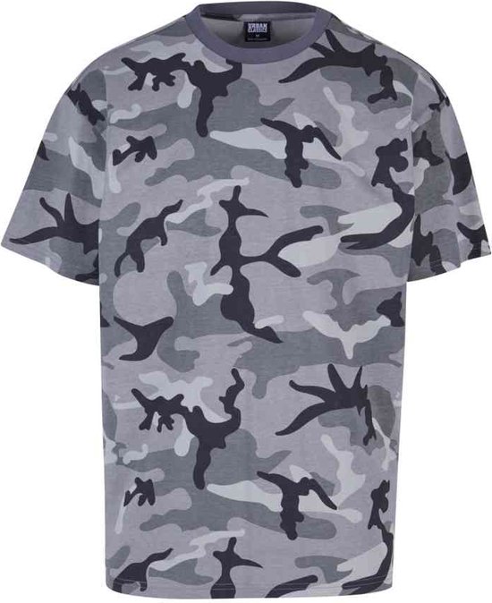 Urban Classics - Heavy Oversized Camo Heren T-shirt - XXL - Grijs