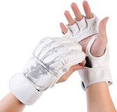 Livano MMA Handschoenen - Gloves - Sparring Handschoenen - Heren - Dames - Grappling - Bokshandschoenen - Kickboxen - Wit - Skelet