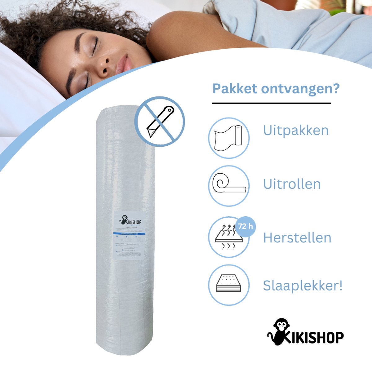 Topper - Topdek Matras Hybrıde luxe XXL 180x210x7-5 jaar garantie