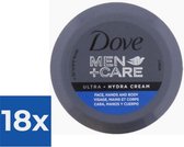 Dove Body Creme - Men Ultra Hydra Cream Face - Pack économique 18 pièces