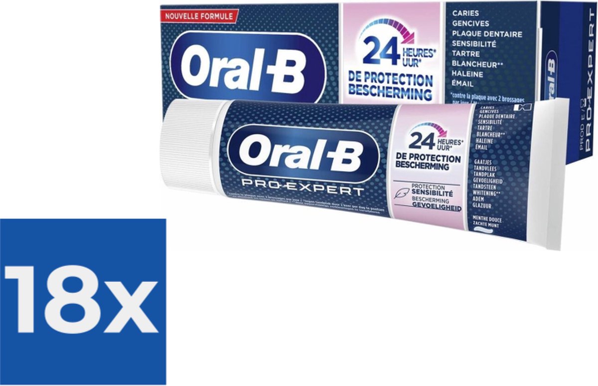 Oral-B Tandpasta Pro-Expert Bescherming Gevoelige Tanden 75 ml - Voordeelverpakking 18 stuks