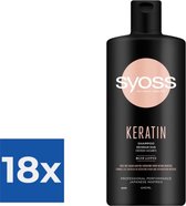 Syoss Keratin Shampoo - 440 ml - Voordeelverpakking 18 stuks