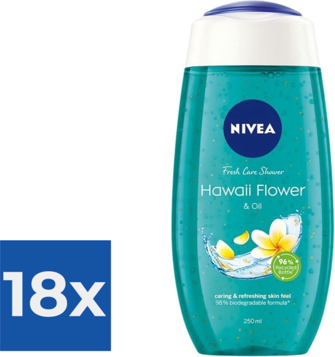 Goedkoopste NIVEA Douchegel Hawaii Flower & Oil - 250 ml - Voordeelverpakking 18 stuks