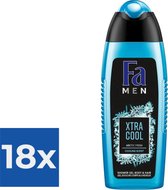 Fa Douche 250 ml Men Extreme Cool - Voordeelverpakking 18 stuks