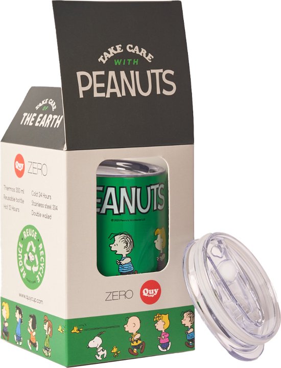 Quy Cup - 300ml Thermos Cup - Peanuts Snoopy 1 (Race) - Double