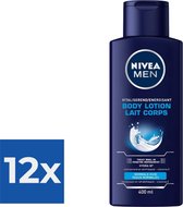 NIVEA MEN Bodylotion - Vitaliserend - 400 ml - Voordeelverpakking 12 stuks