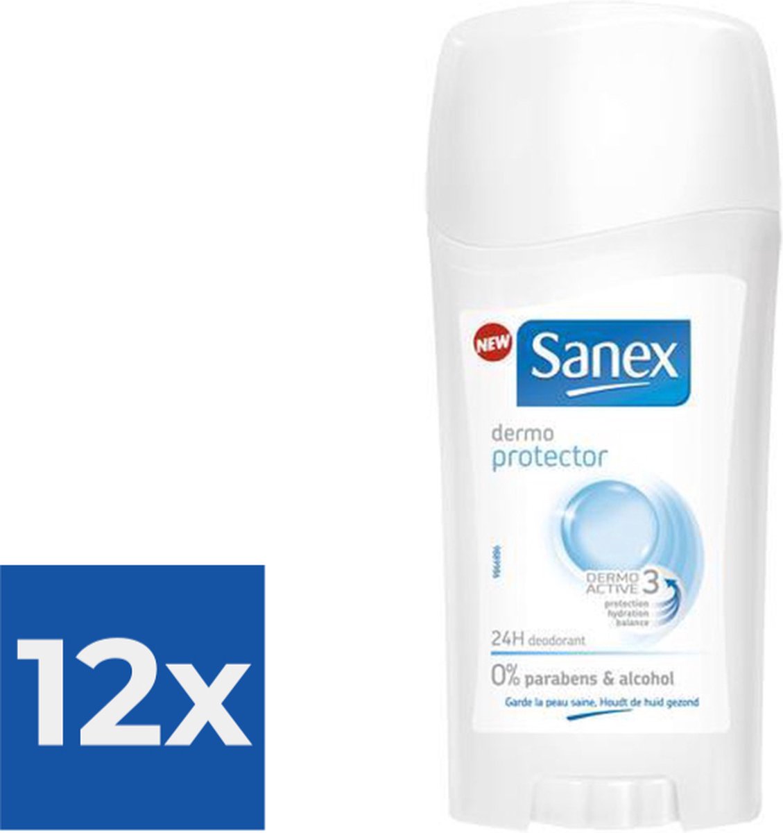 Goedkoopste Sanex Dermo Protector Deodorant Stick 65 ml - Voordeelverpakking 12 stuks