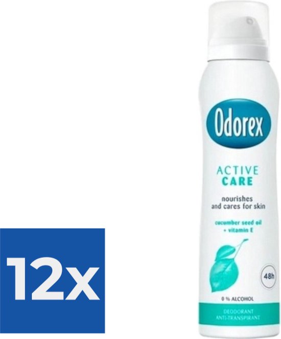 Odorex Deospray - Active Care 150 ml - Voordeelverpakking 12 stuks