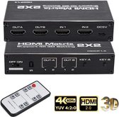 Hdmi-Compatibel Switcher Matrix 4K Hdmi-Compatibel Matrix Switcher 2X2 Adapter 1080P 3D