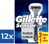 Gillette Sensor Excel - Système de rasage pour hommes - Pack économique 12 pièces