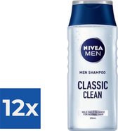 Nivea Shampoo Men - Classic Clean 250 ml - Voordeelverpakking 12 stuks