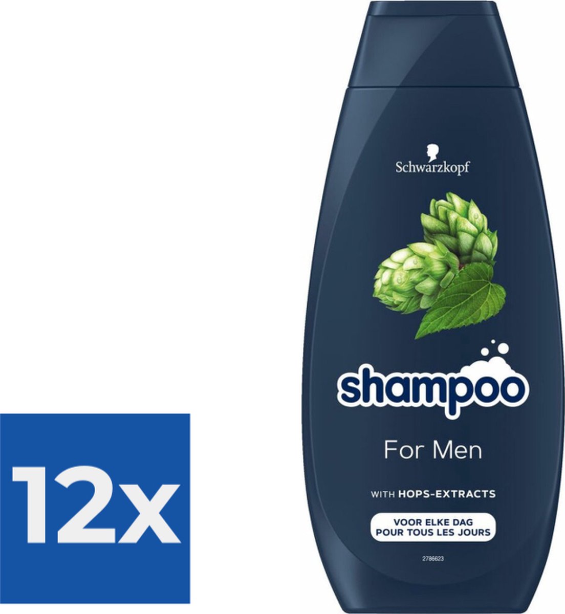 Schwarzkopf For Men Shampoo 400 ml Voordeelverpakking 12 stuks