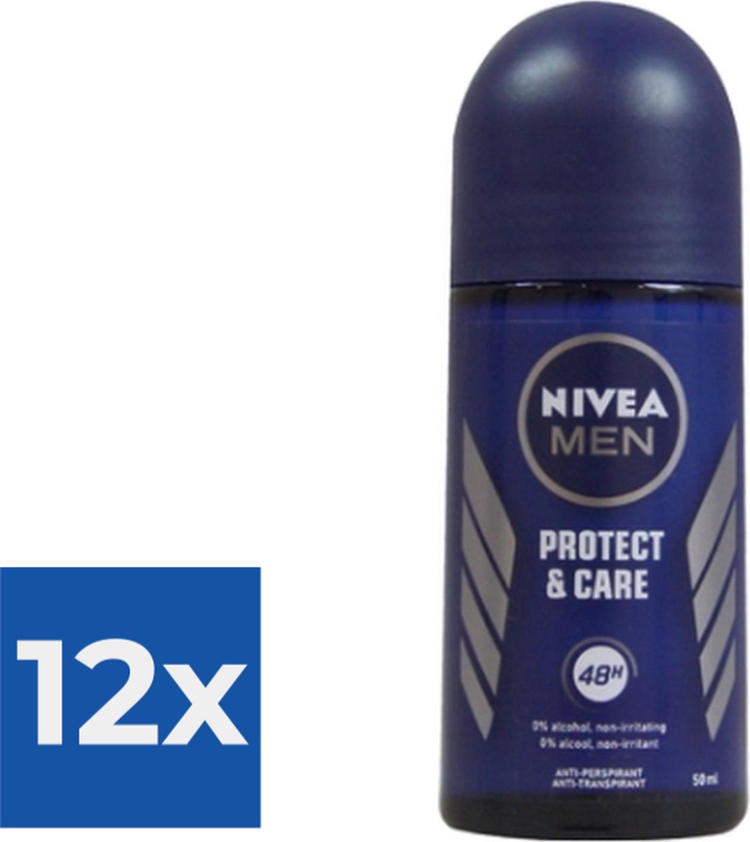 Goedkoopste Nivea Deo Roll-on Men - Protect & Care - 50ml - Voordeelverpakking 12 stuks