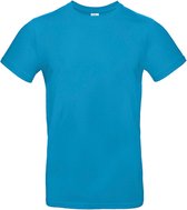 Lot de 2 chemises homme 'E190' à col rond B&C Collection Bleu atoll taille XS