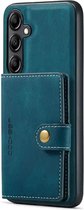 CaseMe JH-01 Hoesje Geschikt voor Samsung Galaxy A14 5G | Back Cover met Magnetische Kaarthouder | Beschermhoes Pasjeshouder Achterkant | 4 Pasjes en Briefgeld | Blauw