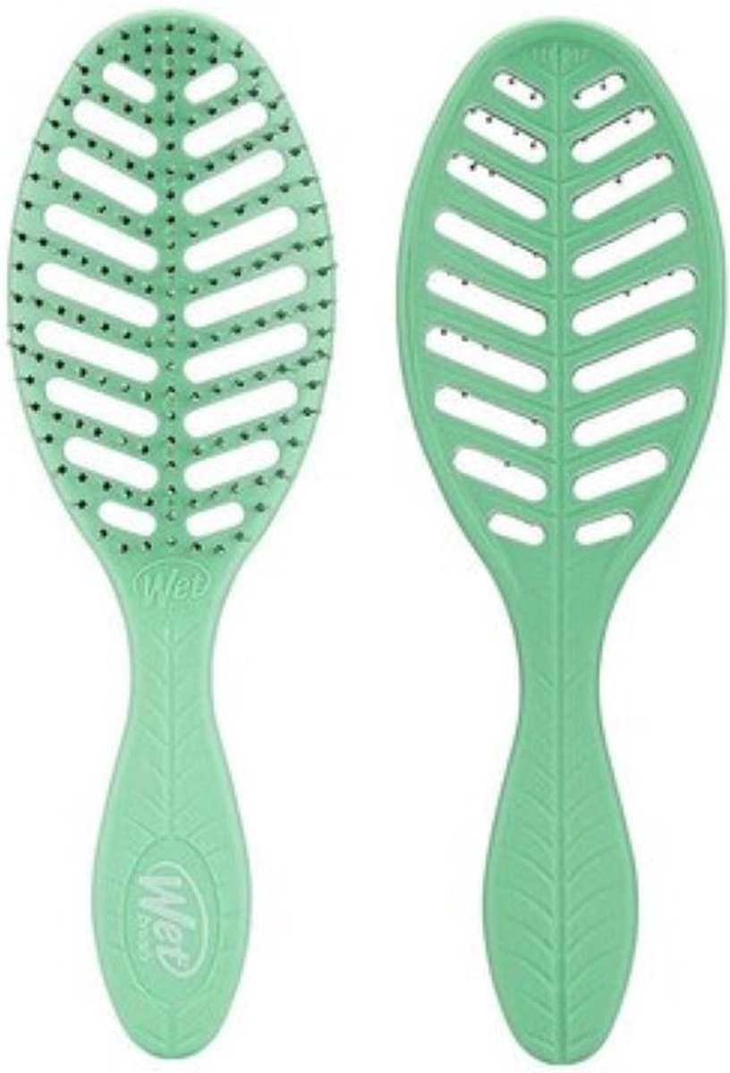 WetBrush Go Green Speed Dry – Green - Sneldrogende Groene Haarborstel – Met Duurzame, Ecovriendelijke Materialen – Vermindert Haarbreuk & Frizz – Geschikt Voor Nat & Droog Haar – Ultra Zachte IntelliFlex® Haren – Voor Elk Haartype – Vegan & Duurzaam