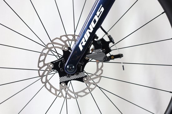 Rinos Odin3.0 Carbon Road - RaceFiets - met SHIMANO 105 ST-R7000 - 22 versnellingen en schijfremmen - lichte fiets voor dames en heren - 700 x 40C - Kameleon Blauw-Paars 56 van Rinos — afbeelding 3