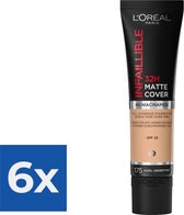 L’Oréal Paris Infaillible 32H Matte Cover Foundation - 175 - Foundation met een volledige dekking en een matte finish - 30 ml - Voordeelverpakking 6 stuks