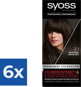 Syoss Color baseline 2-1 Natuurliijk Zwart Bruin - Voordeelverpakking 6 stuks