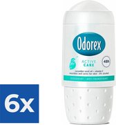 Odorex Deoroller - Active Care 50 ml - Voordeelverpakking 6 stuks