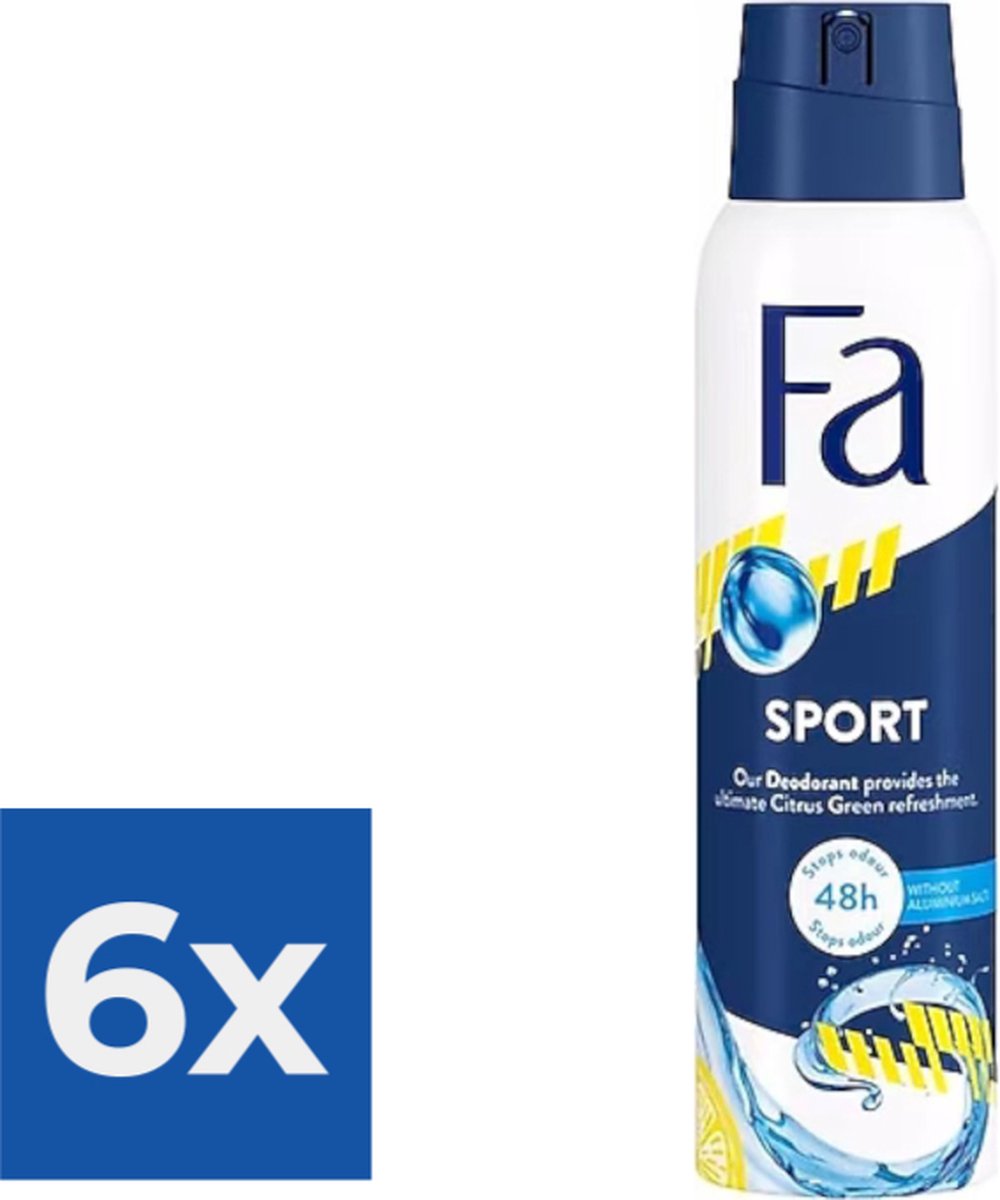 Goedkoopste Fa Deospray Sport Unisex - Voordeelverpakking 6 x 150 ml
