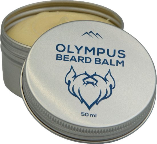 Olympus Beard Balm - Baume à barbe - Après-shampoing à barbe - Cire à barbe à tenue légère - Huile d'épicéa, d'eucalyptus et de bois de cèdre - Soin de la barbe - 50 ml
